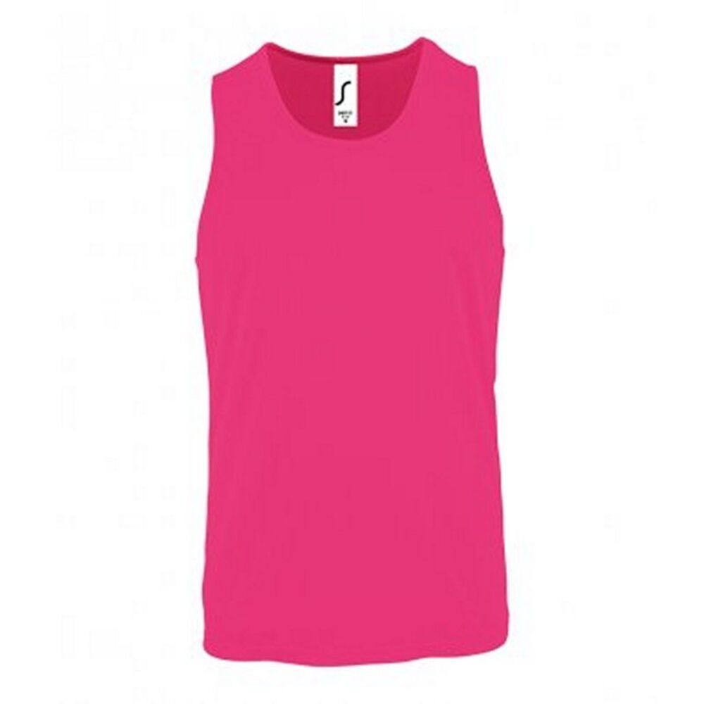 SOLS Mens Performance Tank Top / Neon Pink